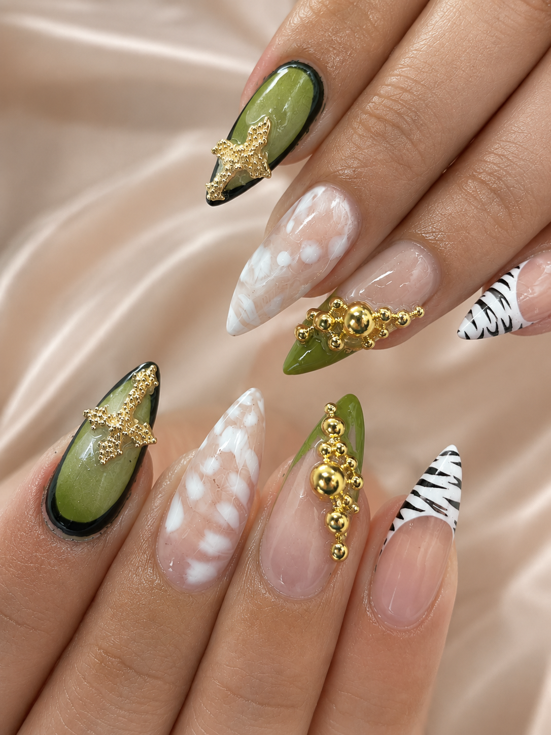 Olive Luxe & Gold Charms